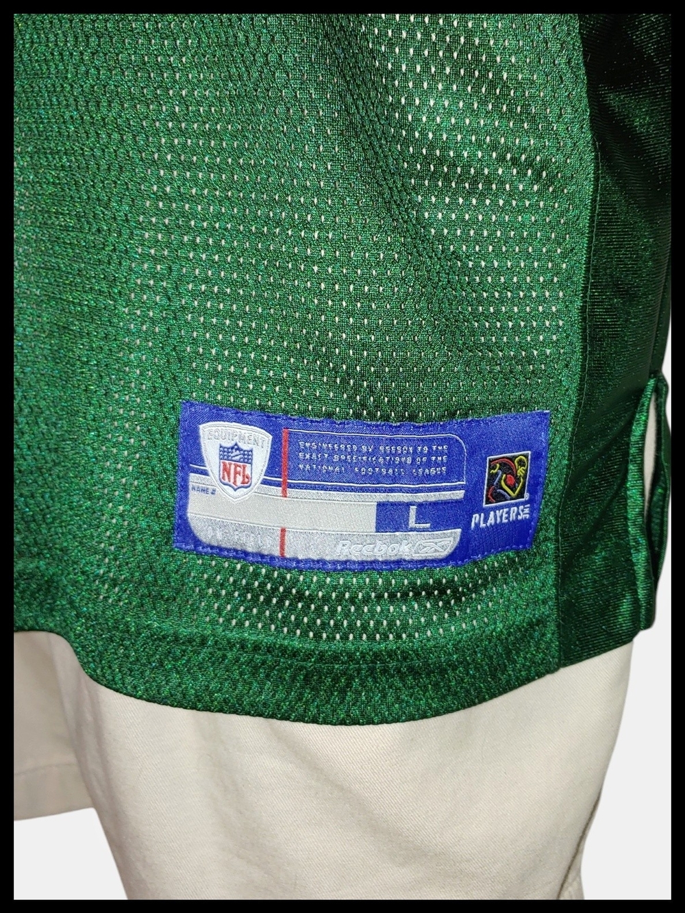 Vintage Reebok On Field New York Jets #51 Vilma Green Jersey NFL - Picture 3 of 6